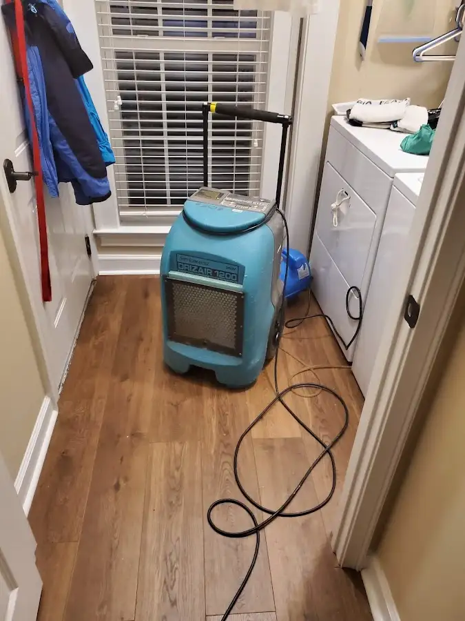 Commercial dehumidifier deployed for Flood Damage Cleanup in Providence
