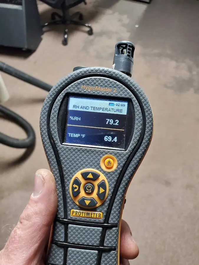 Moisture meter humidity assessment for Fire & Smoke Damage Restoration in Providence